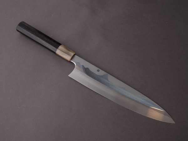 Hitohira - Togashi x Kyuzo - White #1 - Fuji Hakumon Mizu Honyaki - 240mm Gyuto - Taihei Ebony Handle - #045 Cheap