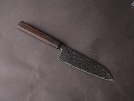 Hitohira - Futana - Nickel Damascus - 170mm Santoku - Tagayasan Handle Sale