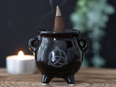 Triquetra Cauldron Ceramic Incense Holder Online Hot Sale