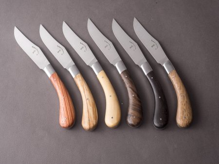 Fontenille-Pataud - Steak Table Knives - Capuchadou - Set of 6 - Assorted Wood For Cheap