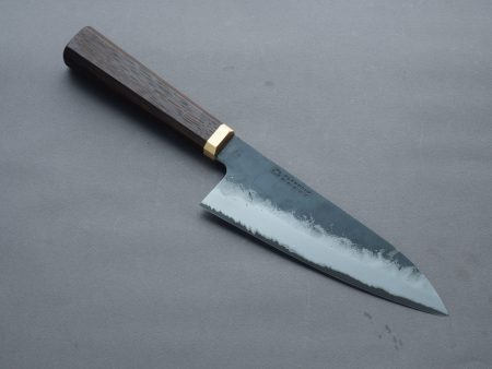 Blenheim Forge - Stainless Clad Blue Super - 170mm Santoku - Fumed-Oak Handle Supply