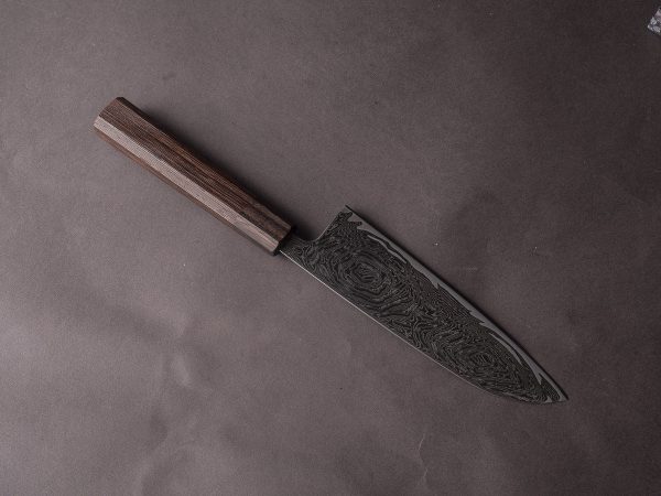 Hitohira - Futana - Nickel Damascus - 170mm Santoku - Tagayasan Handle Sale