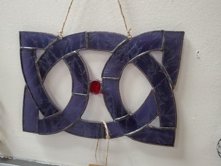 Purple Celtic Knot Stainedglass Sun Catcher - Locally Made Cheap