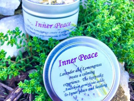 Magical Crystal and Herb Candle Tin - Inner Peace Cheap