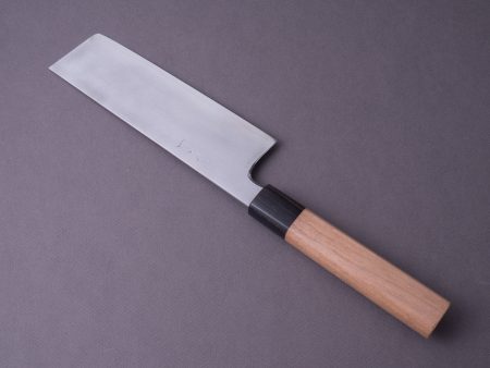 Hitohira - Kikuchiyo x Yohei - Ginsan Kasumi - 180mm Nakiri - Cherry Wood Handle Sale