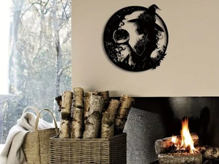 Witch and Her Crystal Ball Wall Iron Art Online now