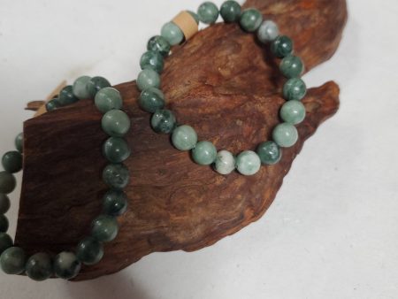 8mm Green Jade - Bead Bracelet on Sale