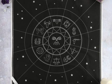 Zodiac Crystal Grid Altar Cloth Online now