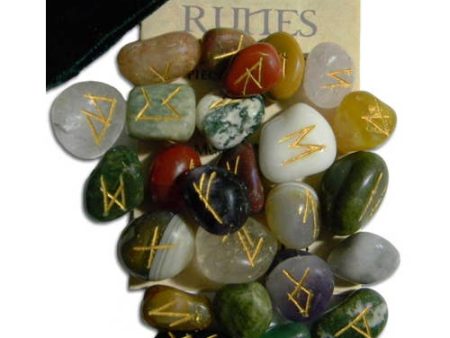 Multi-Stone Agate Gemstone Runes  - Starlinks Gifts Sale