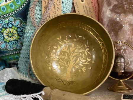 Hammered Singing Bowl Tree Of Life 6  Sale