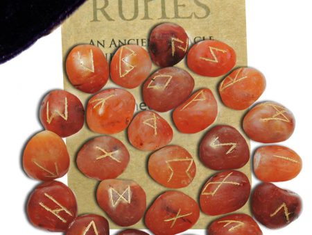 Carnelian Gemstone Runes  - Starlinks Gifts For Discount