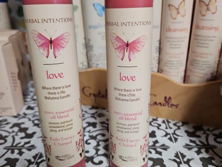 Herbal Intention Pillar Candle 7  - Love Online