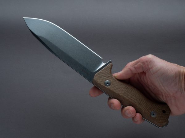 lionSTEEL - Fixed Blade - T6 - CPM 3V - 150mm - Canvas Micarta - Kydex Sheath Online now