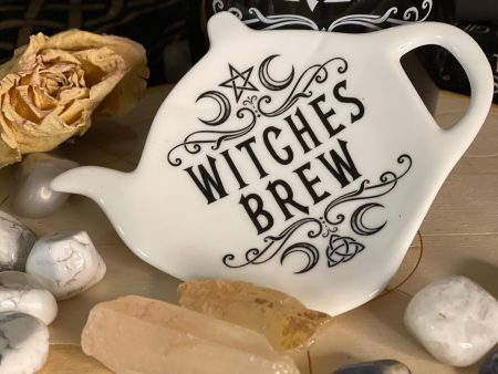 WITCHES BREW TEA SPOON HOLDER REST For Sale