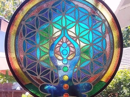 Chakra Glass Suncatcher 6in Supply