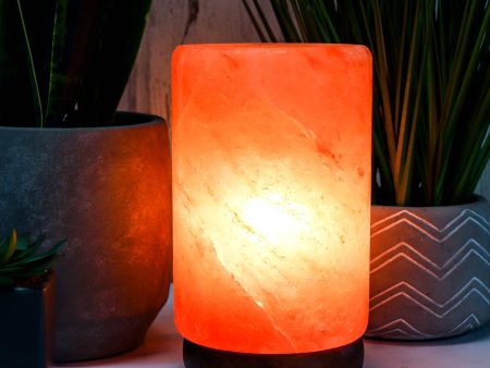 Himalayan Salt Cylinder Shape Lamp 8  Online now