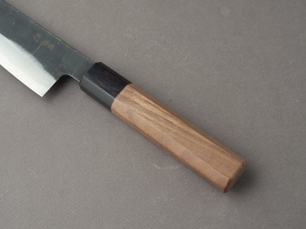 Hitohira - Harima - Stainless Clad Blue Super - Kurouchi - 210mm Gyuto - Walnut Handle Online Hot Sale