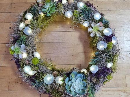 Light Up Woodlight Wreath - with Remote Control Online Hot Sale