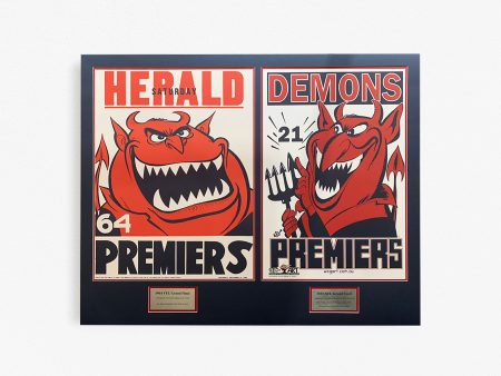 OFFICIAL WEG ART MELBOURNE DEMONS 1964 & 2021 POSTERS FRAMED Supply