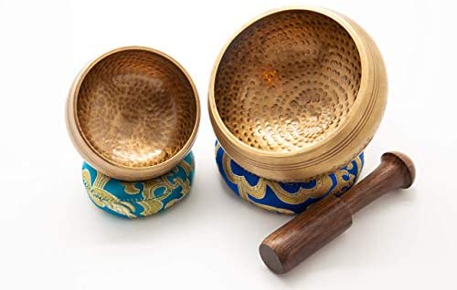 Tibetan Singing Bowl Gift Set of 2 Bowls and Bag Cheap