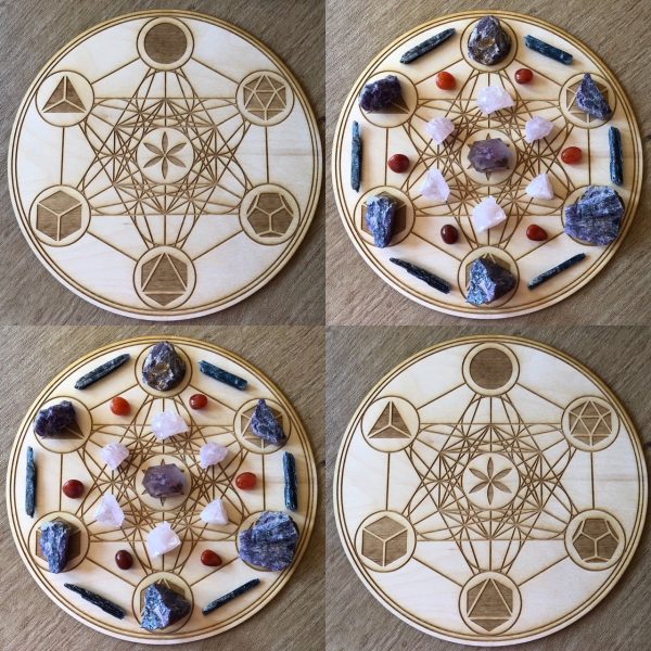 Metatron’s Cube - Platonic Solids Crystal Grid   Altar Tile For Sale