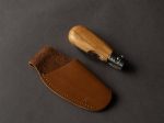 K Sabatier - Roger - Leather Sleeve Belt Pouch for Folding Mushroom Grafting Knife Supply