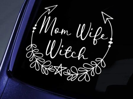 Mom Wife Witch Vinyl Sticker   Car Decal Online Hot Sale