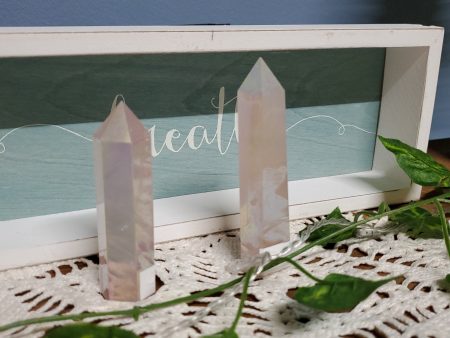 Angel Aura Rose Quartz - Towers For Cheap