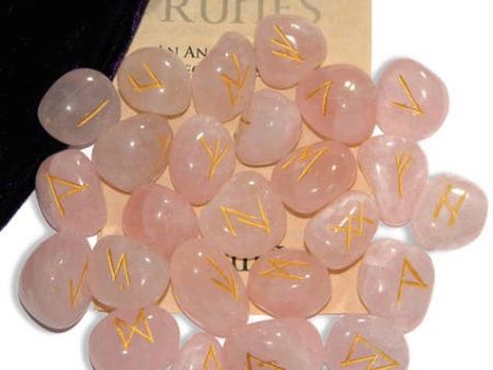 Rose Quartz Gemstone Runes - Starlinks Gifts Online Sale