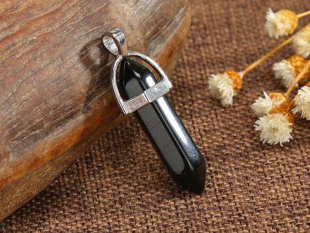 Bi - Point Gemstone Pendants - Black Agate Online now