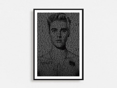 Justin Bieber Typography Frame Online Sale