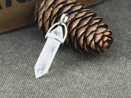 Bi - Point Gemstone Pendants - Clear Quartz For Cheap