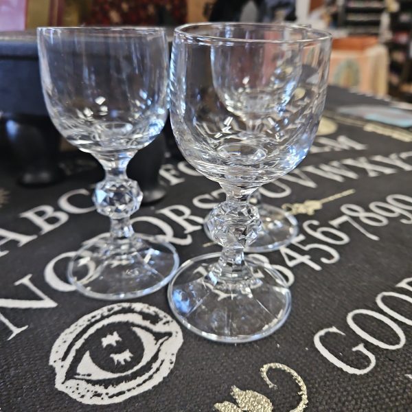 Small Vintage Crystal Goblets for Altars 4 1 2  For Cheap