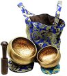 Tibetan Singing Bowl Gift Set of 2 Bowls and Bag Cheap