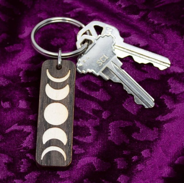 Wood Cut Moon Phase Key Holder Cheap