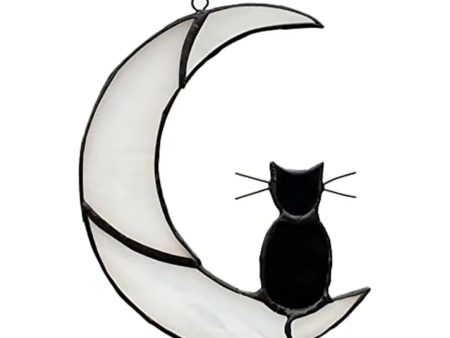 Cat on the Moon  Suncatcher Hot on Sale