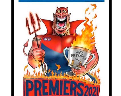 MARK KNIGHT HERALD SUN MELBOURNE DEMONS 2021 FRAMED POSTER Online Sale