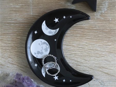 Crescent Triple Moon Trinket Dish   Tray Online Sale