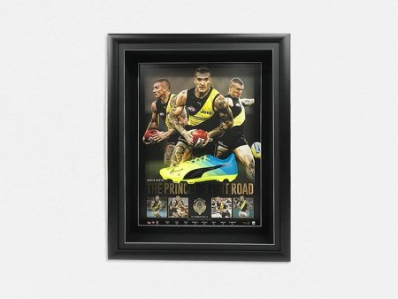 RICHMOND TIGERS – DUSTIN MARTIN SIGNED & FRAMED BOOT For Sale