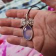 Silver Wire Wrapped Opalite Necklace Fashion