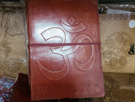 OM Embossed Leather Journal w  cord For Cheap