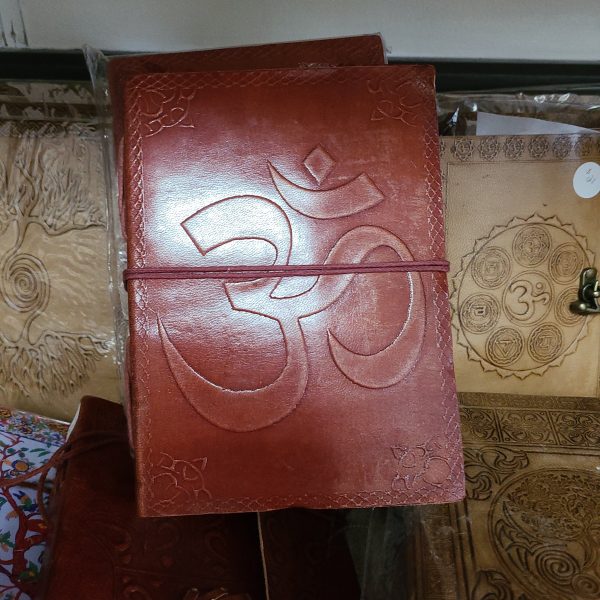 OM Embossed Leather Journal w  cord For Cheap