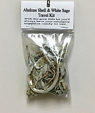 Abalone Shell & White Sage Travel Kit Supply