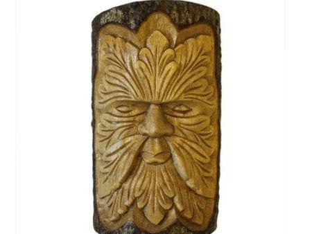 Green Man Tree Carving - Wood Spirit Online now