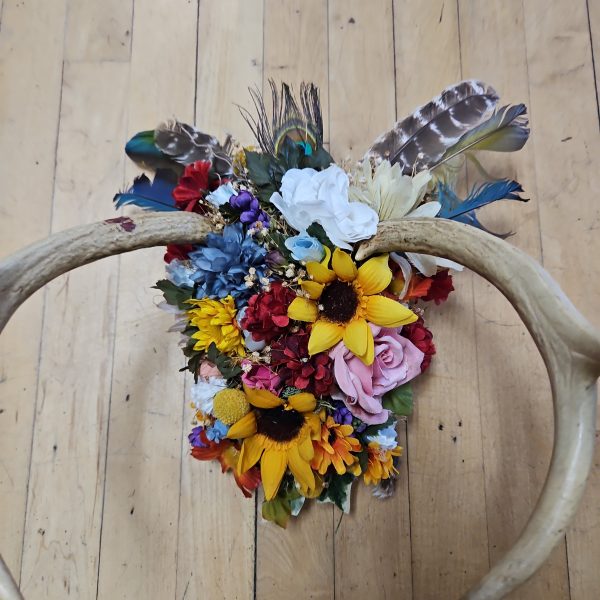 Boho Deer Rack & Flowers on Sale