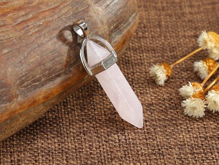 Bi - Point Gemstone Pendants - Rose Quartz Sale