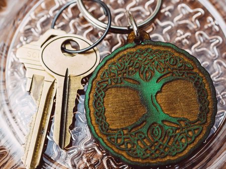 Tree of Life Wooden Keychain Fashion