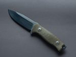 lionSTEEL - Fixed Blade - M5 - Sleipner - 110mm - Green Canvas Handle - Leather Sheath Discount