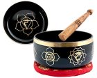 Seven Chakra Singing Bowl 6 inches - Black For Discount