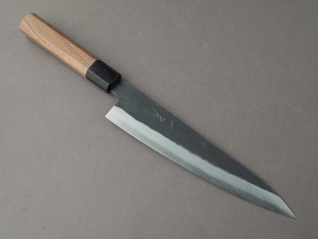 Hitohira - Harima - Stainless Clad Blue Super - Kurouchi - 210mm Gyuto - Walnut Handle Online Hot Sale